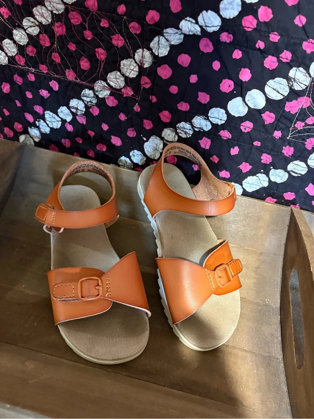 wonder nation Tan Buckle Strap Kids Sandals